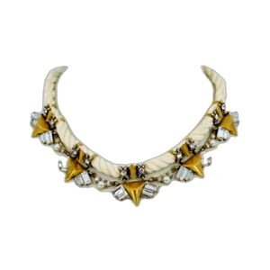 J. Crew Gold and Cream Statement Necklace